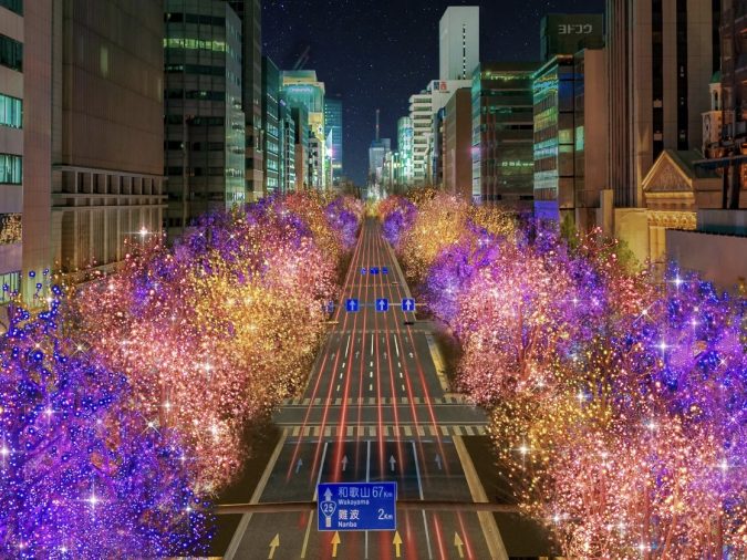 御堂筋イルミネーション2023設置工事